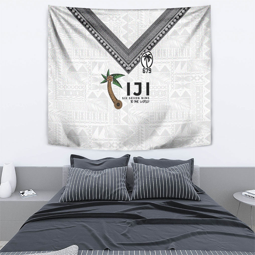 Fijian Rugby Tapestry Six Seven Nine to The World - Tapa Pattern LT03 - Polynesian Pride