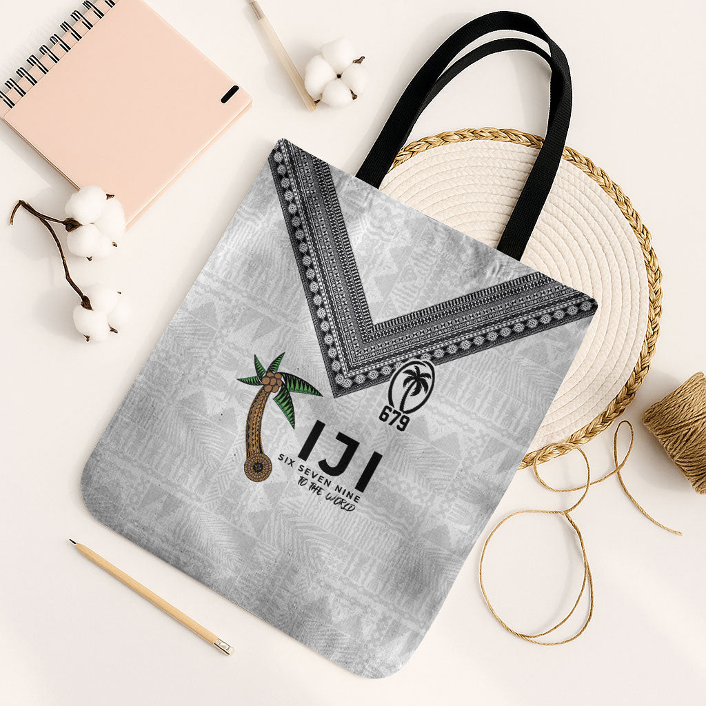 Fijian Rugby Tote Bag Six Seven Nine to The World - Tapa Pattern LT03 Black Strap One Size Multicolor - Polynesian Pride