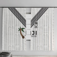 Fijian Rugby Window Curtain Six Seven Nine to The World - Tapa Pattern LT03 With Hooks Multicolor - Polynesian Pride