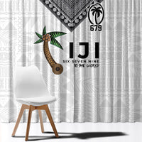 Fijian Rugby Window Curtain Six Seven Nine to The World - Tapa Pattern LT03 - Polynesian Pride