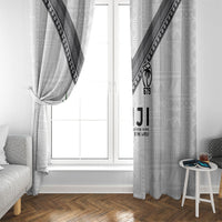 Fijian Rugby Window Curtain Six Seven Nine to The World - Tapa Pattern LT03 - Polynesian Pride