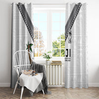 Fijian Rugby Window Curtain Six Seven Nine to The World - Tapa Pattern LT03 - Polynesian Pride