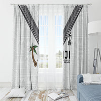 Fijian Rugby Window Curtain Six Seven Nine to The World - Tapa Pattern LT03 - Polynesian Pride