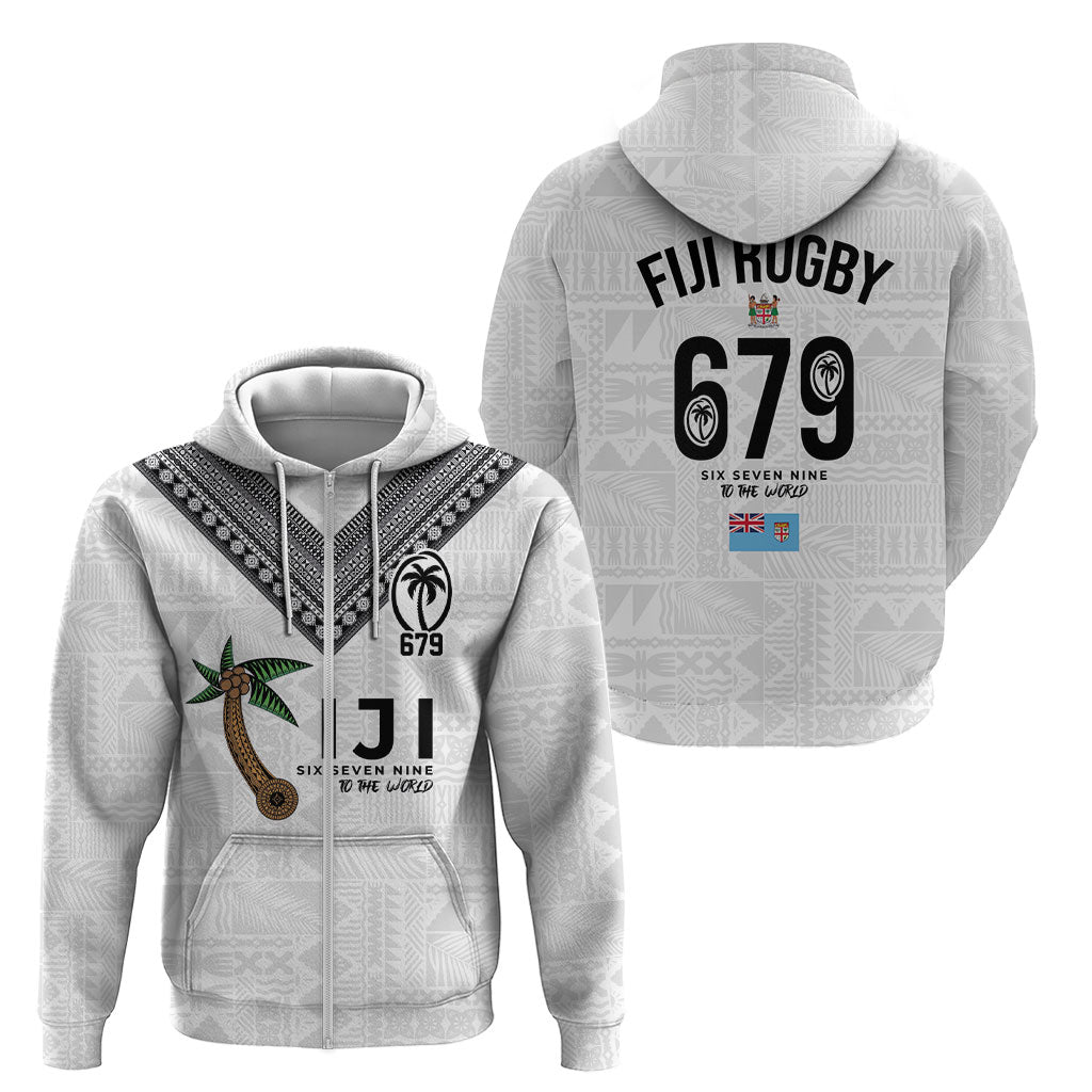 Fijian Rugby Zip Hoodie Six Seven Nine to The World - Tapa Pattern LT03 - Polynesian Pride