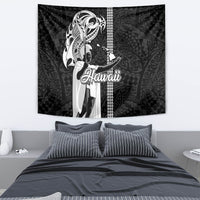 Hawaii Lanai Island Tapestry Hawaiian King and Kakau Symbols Abstract Shoulder Tattoo LT03 - Polynesian Pride