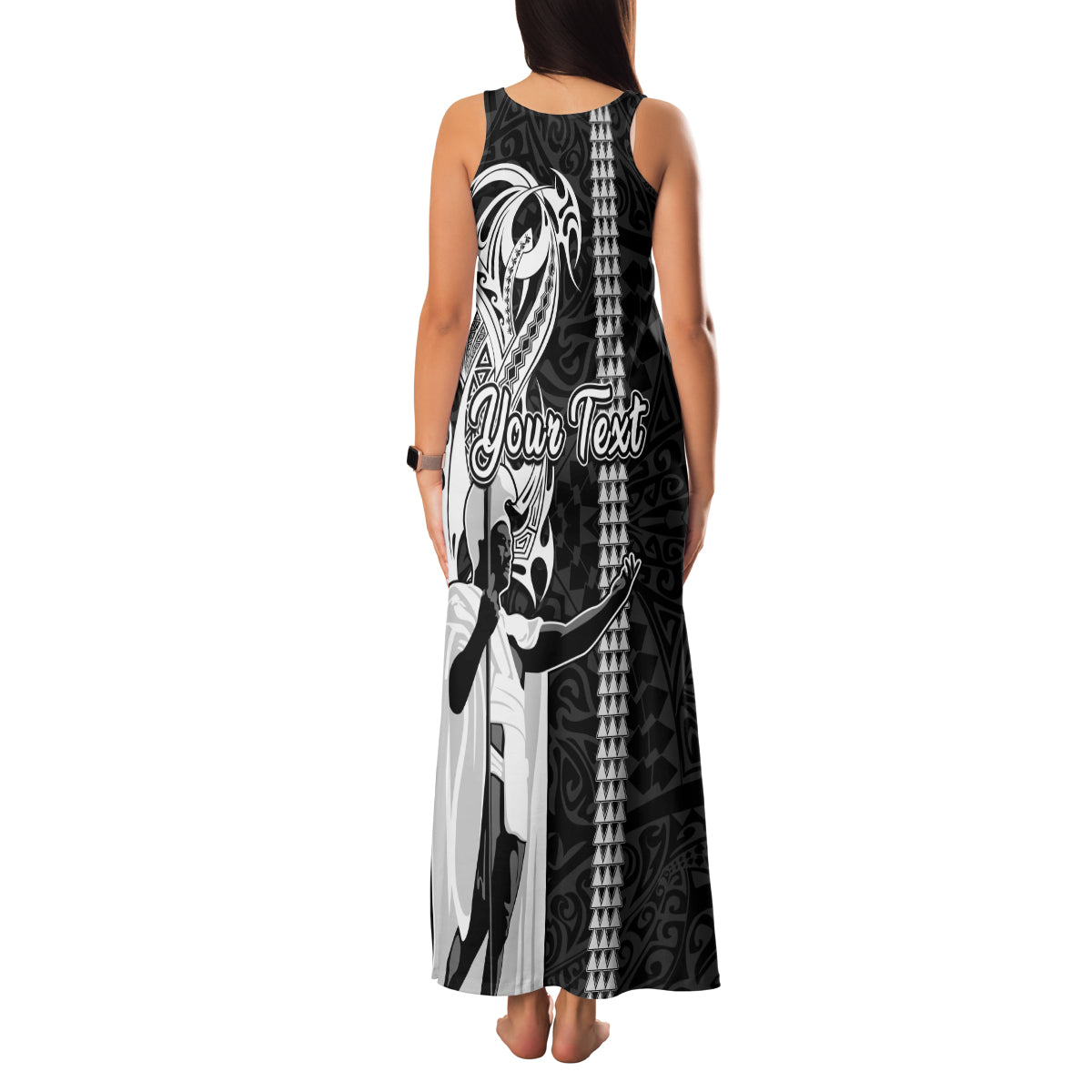 Custom Hawaii Lanai Island Family Matching Tank Maxi Dress and Hawaiian Shirt Hawaiian King and Kakau Symbols Abstract Shoulder Tattoo LT03 - Polynesian Pride