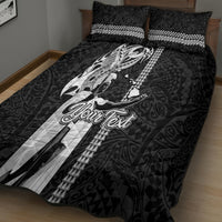 Custom Hawaii Lanai Island Quilt Bed Set Hawaiian King and Kakau Symbols Abstract Shoulder Tattoo LT03 - Polynesian Pride