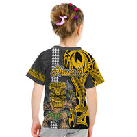 Hawaii Molokai Island Kid T Shirt Hawaiian Warrior and Kakau Symbols Abstract Tattoo LT03 - Polynesian Pride