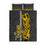 Custom Hawaii Molokai Island Quilt Bed Set Hawaiian Warrior and Kakau Symbols Abstract Tattoo LT03 Yellow - Polynesian Pride