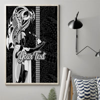 Custom Hawaii Molokai Island Canvas Wall Art Hawaiian King and Kakau Symbols Abstract Shoulder Tattoo LT03 - Polynesian Pride