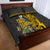 Hawaii Niihau Island Quilt Bed Set Hawaiian Warrior and Kakau Symbols Abstract Tattoo LT03 - Polynesian Pride