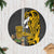 Hawaii Niihau Island Tree Skirt Hawaiian Warrior and Kakau Symbols Abstract Tattoo LT03 Yellow - Polynesian Pride