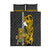 Hawaii Oahu Island Quilt Bed Set Hawaiian Warrior and Kakau Symbols Abstract Tattoo LT03 Yellow - Polynesian Pride