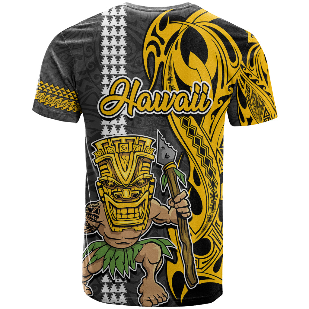 Hawaii Oahu Island T Shirt Hawaiian Warrior and Kakau Symbols Abstract Tattoo LT03 - Polynesian Pride