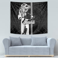 Hawaii Oahu Island Tapestry Hawaiian King and Kakau Symbols Abstract Shoulder Tattoo LT03 - Polynesian Pride