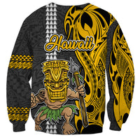 Hawaii Kahoolawe Island Sweatshirt Hawaiian Warrior and Kakau Symbols Abstract Tattoo LT03 - Polynesian Pride
