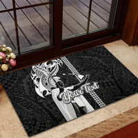 Custom Hawaii Kahoolawe Island Rubber Doormat Hawaiian King and Kakau Symbols Abstract Shoulder Tattoo LT03 - Polynesian Pride