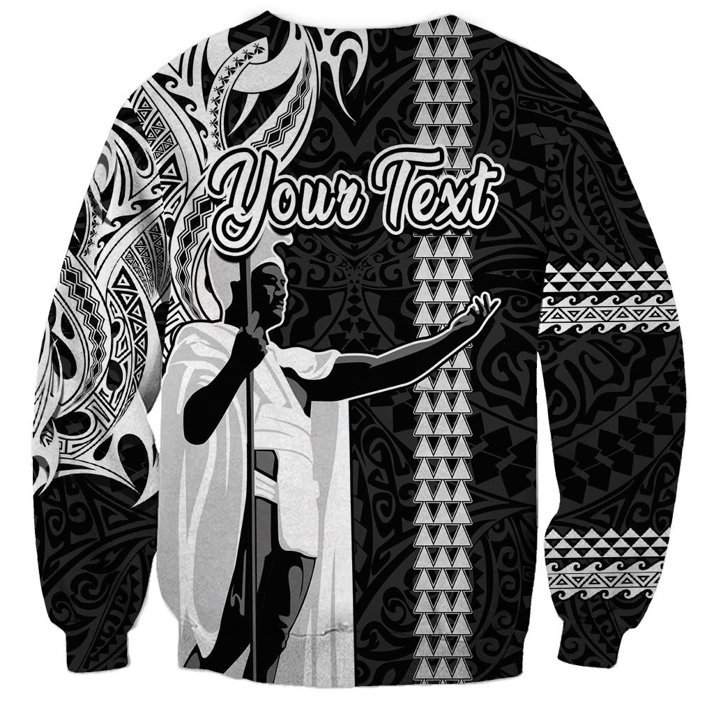 Custom Hawaii Kahoolawe Island Sweatshirt Hawaiian King and Kakau Symbols Abstract Shoulder Tattoo LT03 - Polynesian Pride