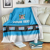 Fiji Merry Christmas Blanket Santa Suit Style With Tapa Tribal Pattern