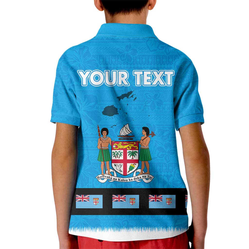 Fiji Merry Christmas Kid Polo Shirt Santa Suit Style With Tapa Tribal Pattern