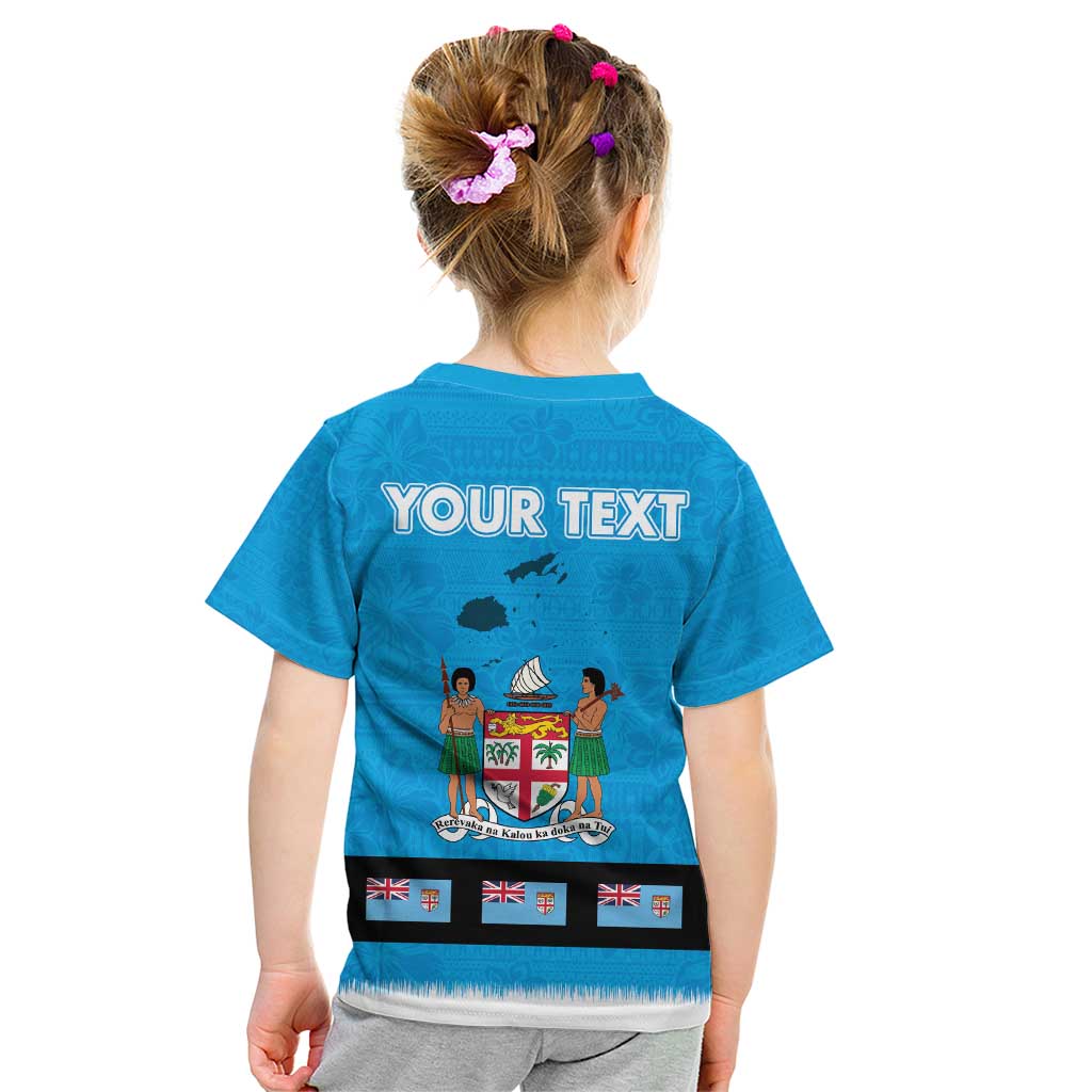 Fiji Merry Christmas Kid T Shirt Santa Suit Style With Tapa Tribal Pattern