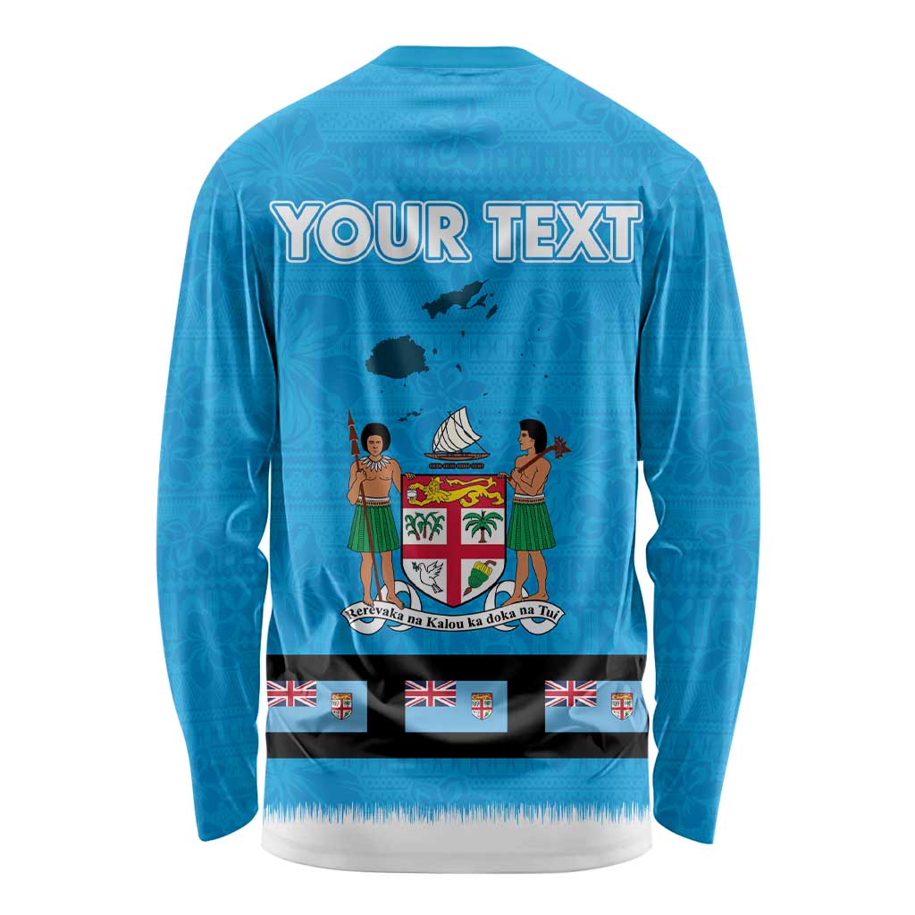 Fiji Merry Christmas Long Sleeve Shirt Santa Suit Style With Tapa Tribal Pattern LT03 - Polynesian Pride
