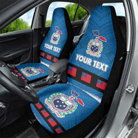 Samoa Merry Christmas Car Seat Cover Santa Suit Style With Tatau Tattoo Pattern