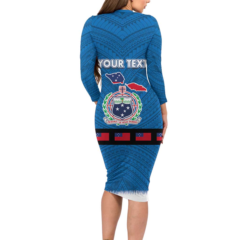 Samoa Merry Christmas Family Matching Long Sleeve Bodycon Dress and Hawaiian Shirt Santa Suit Style With Tatau Tattoo Pattern LT03 - Polynesian Pride