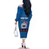 Samoa Merry Christmas Family Matching Off The Shoulder Long Sleeve Dress and Hawaiian Shirt Santa Suit Style With Tatau Tattoo Pattern LT03 - Polynesian Pride