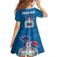 Samoa Merry Christmas Family Matching Off Shoulder Short Dress and Hawaiian Shirt Santa Suit Style With Tatau Tattoo Pattern LT03 - Polynesian Pride