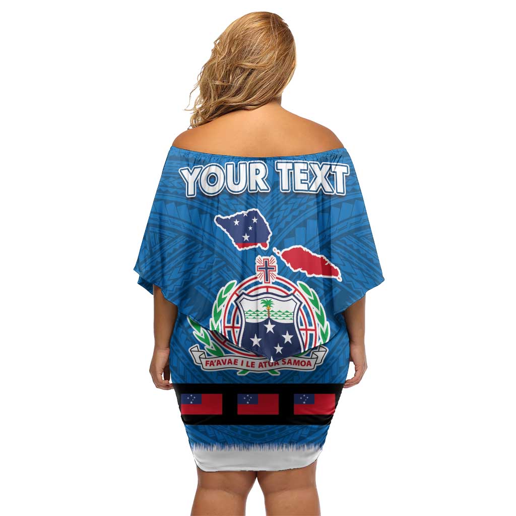 Samoa Merry Christmas Family Matching Off Shoulder Short Dress and Hawaiian Shirt Santa Suit Style With Tatau Tattoo Pattern LT03 - Polynesian Pride