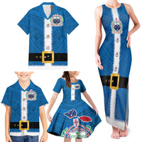 Samoa Merry Christmas Family Matching Tank Maxi Dress and Hawaiian Shirt Santa Suit Style With Tatau Tattoo Pattern LT03 - Polynesian Pride