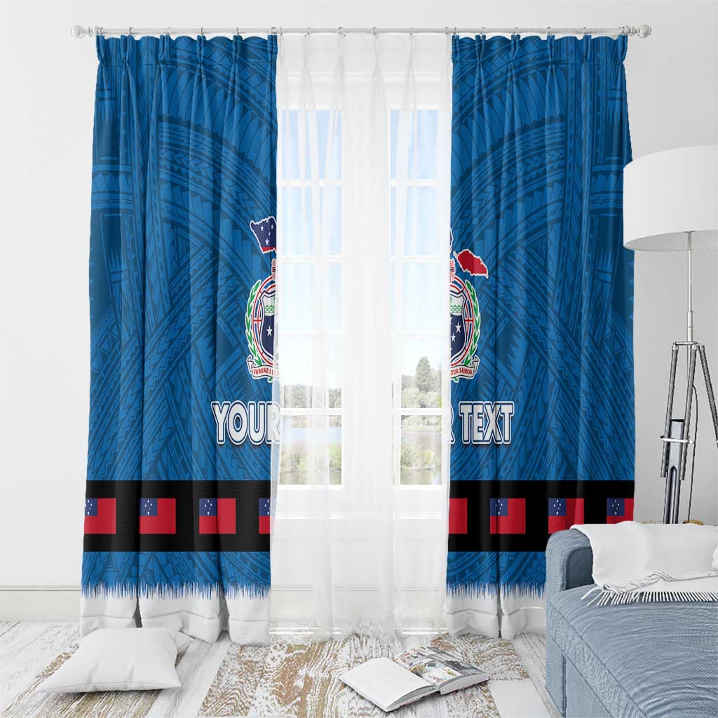 Samoa Merry Christmas Window Curtain Santa Suit Style With Tatau Tattoo Pattern