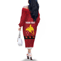 Papua New Guinea Merry Christmas Family Matching Off The Shoulder Long Sleeve Dress and Hawaiian Shirt Santa Suit Style With Melanesian Pattern LT03 - Polynesian Pride