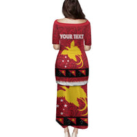 Papua New Guinea Merry Christmas Family Matching Puletasi and Hawaiian Shirt Santa Suit Style With Melanesian Pattern LT03 - Polynesian Pride