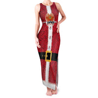 Papua New Guinea Merry Christmas Family Matching Tank Maxi Dress and Hawaiian Shirt Santa Suit Style With Melanesian Pattern LT03 Mom's Dress Red - Polynesian Pride