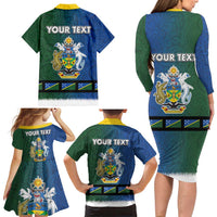 Solomon Islands Merry Christmas Family Matching Long Sleeve Bodycon Dress and Hawaiian Shirt Santa Suit Style With Melanesian Pattern LT03 - Polynesian Pride