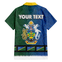 Solomon Islands Merry Christmas Family Matching Off The Shoulder Long Sleeve Dress and Hawaiian Shirt Santa Suit Style With Melanesian Pattern LT03 - Polynesian Pride