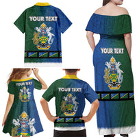 Solomon Islands Merry Christmas Family Matching Off Shoulder Maxi Dress and Hawaiian Shirt Santa Suit Style With Melanesian Pattern LT03 - Polynesian Pride