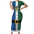 Solomon Islands Merry Christmas Family Matching Short Sleeve Bodycon Dress and Hawaiian Shirt Santa Suit Style With Melanesian Pattern