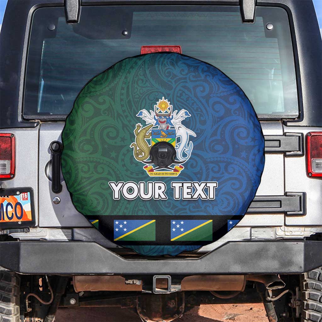 Solomon Islands Merry Christmas Spare Tire Cover Santa Suit Style With Melanesian Pattern LT03 Green - Polynesian Pride