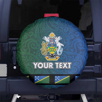 Solomon Islands Merry Christmas Spare Tire Cover Santa Suit Style With Melanesian Pattern LT03 - Polynesian Pride