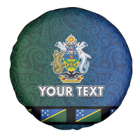 Solomon Islands Merry Christmas Spare Tire Cover Santa Suit Style With Melanesian Pattern LT03 - Polynesian Pride