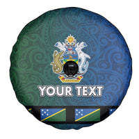 Solomon Islands Merry Christmas Spare Tire Cover Santa Suit Style With Melanesian Pattern LT03 - Polynesian Pride