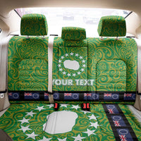 Cook Islands Merry Christmas Back Car Seat Cover Santa Suit Style With Polynesian Pattern