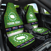Cook Islands Merry Christmas Car Seat Cover Santa Suit Style With Polynesian Pattern
