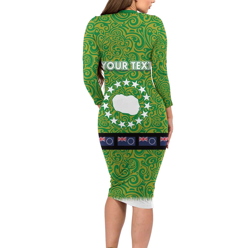 Cook Islands Merry Christmas Family Matching Long Sleeve Bodycon Dress and Hawaiian Shirt Santa Suit Style With Polynesian Pattern LT03 - Polynesian Pride