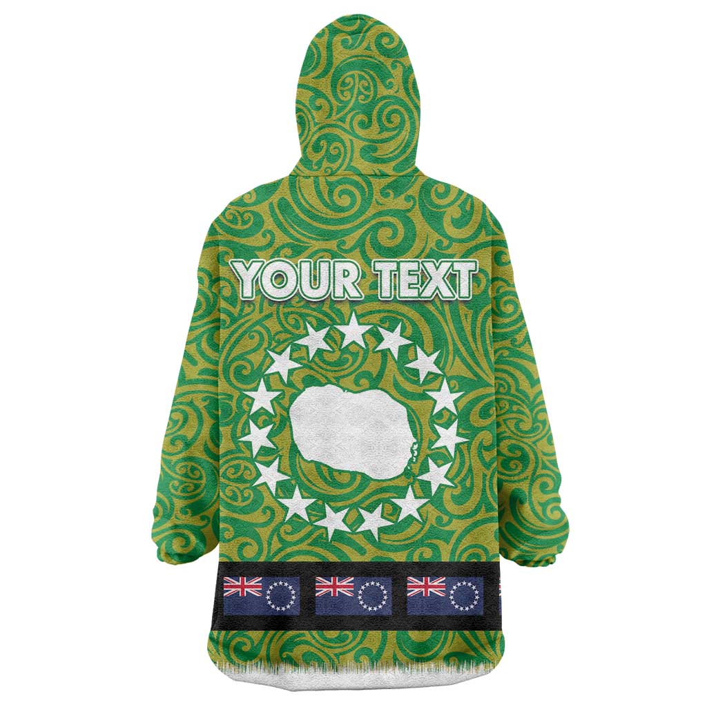 Cook Islands Merry Christmas Wearable Blanket Hoodie Santa Suit Style With Polynesian Pattern LT03 - Polynesian Pride
