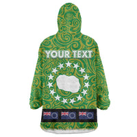Cook Islands Merry Christmas Wearable Blanket Hoodie Santa Suit Style With Polynesian Pattern LT03 - Polynesian Pride