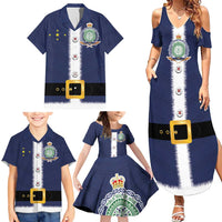 Niue Merry Christmas Family Matching Summer Maxi Dress and Hawaiian Shirt Santa Suit Style With Hiapo Pattern LT03 - Polynesian Pride